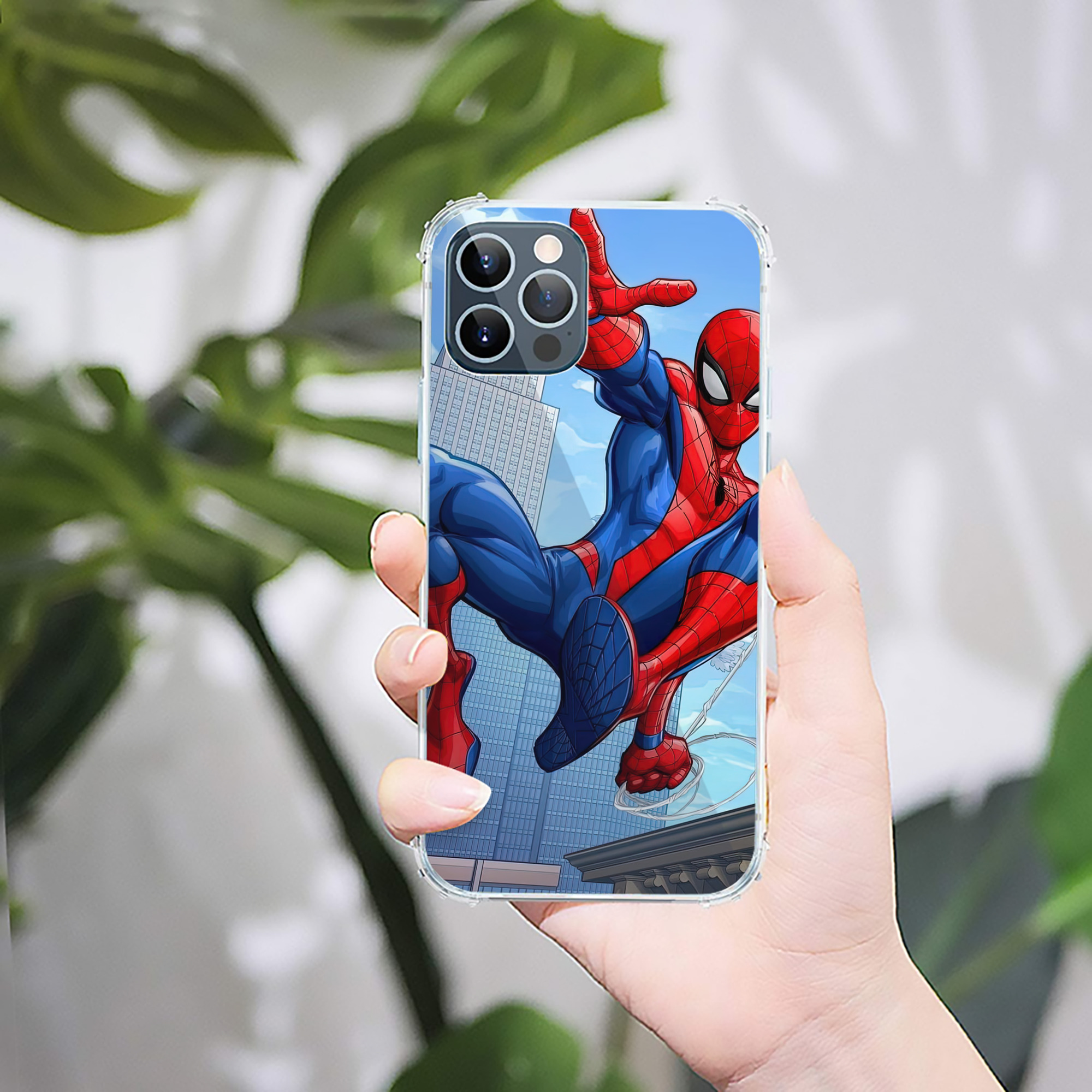 （画像用） Spider Man スパイダーマン 【iPhone 12シリーズ対応】透明スマホケース（クリアソフトケース）